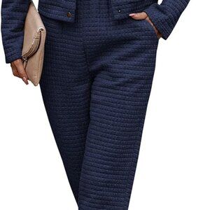 Womens Two Piece Sets Fall 2025 Long Sleeve Button Down Shacket Jacket Long Swea